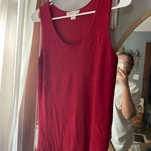 Red Glitter Tank Top